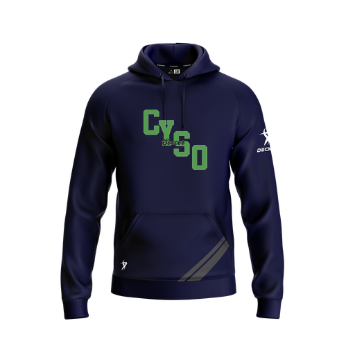 [FOLHSMNV-YXS-LOGO1] Decker Summit Hoodie (Youth XS, Navy, Logo 1)