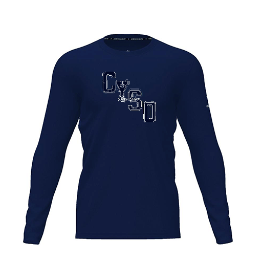[CUS-DRIF-TEES-PER-CNK-LSL-NVY-YXS-LOGO1] Dri Fit Performance T-Shirt (Youth XS, Navy, Logo 1, Long Sleeve)