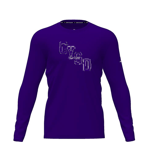 [CUS-DRIF-TEES-PER-CNK-LSL-PUR-YXS-LOGO1] Dri Fit Performance T-Shirt (Youth XS, Purple, Logo 1, Long Sleeve)
