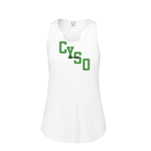 [FT0TUBWH-FAS-LOGO1] Ladies Tri Blend Tank Top (Female Adult S, White, Logo 1)