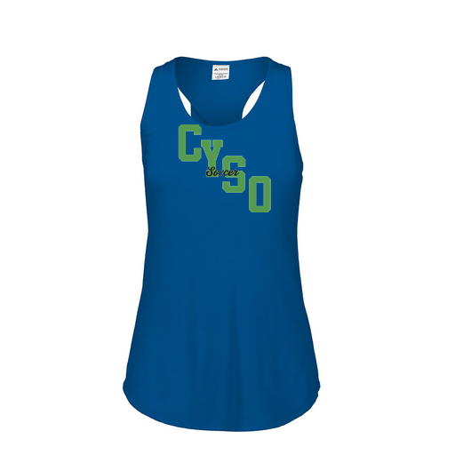 [FT0TUBRY-FAS-LOGO1] Ladies Tri Blend Tank Top (Female Adult S, Royal, Logo 1)
