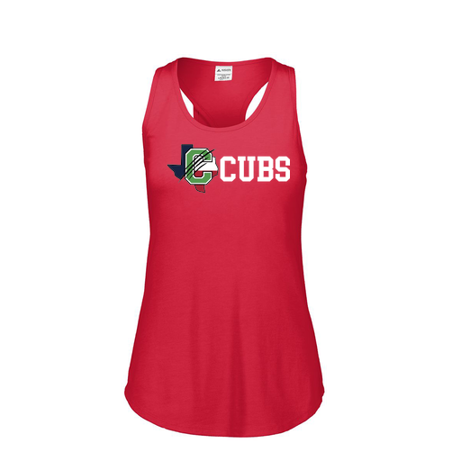 [3078.V96.S-LOGO3] Ladies Tri Blend Tank Top (Female Adult S, Red, Logo 3)