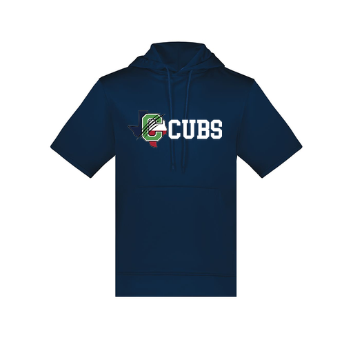 [6871.065.S-LOGO3] Men's Dri Fit Short Sleeve Hoodie (Adult S, Navy, Logo 3)