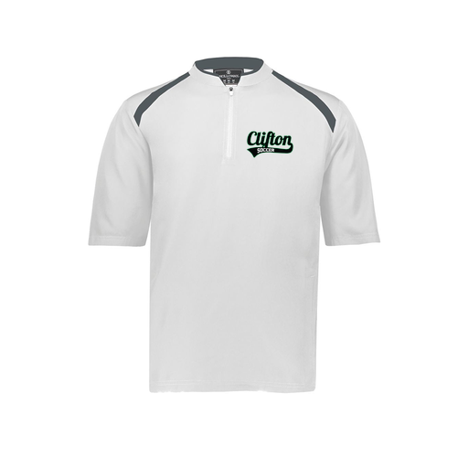 [229581-AS-WHT-LOGO2] Men's Dugout Short Sleeve Pullover (Adult S, White, Logo 2)