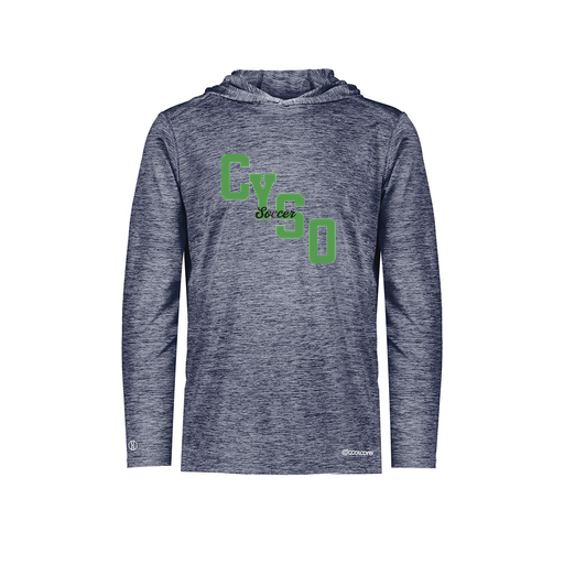 [FOLHCGNV-AS-LOGO1] Decker Men's Charge Hoodie (Adult S, Navy, Logo 1)