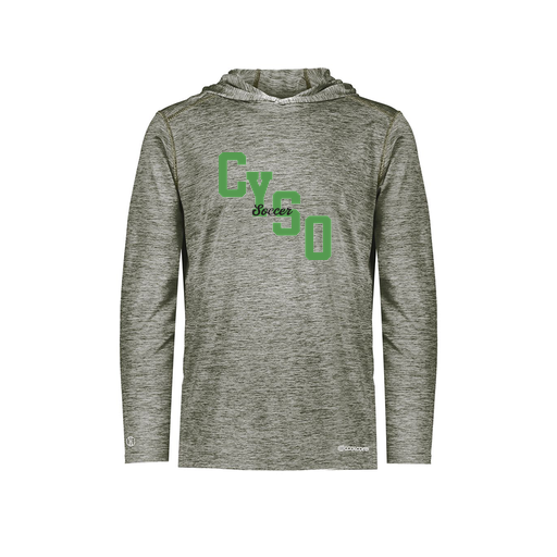 [FOLHCGGY-YS-LOGO1] Decker Youth Charge Hoodie (Youth S, Gray, Logo 1)