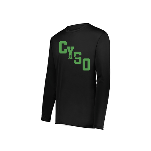 [222822.080.XS-LOGO1] Men's LS Smooth Sport Shirt (Adult XS, Black, Logo 1)