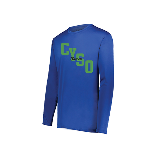 [222822.060.XS-LOGO1] Men's LS Smooth Sport Shirt (Adult XS, Royal, Logo 1)