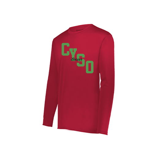 [222822.083.XS-LOGO1] Men's LS Smooth Sport Shirt (Adult XS, Red, Logo 1)