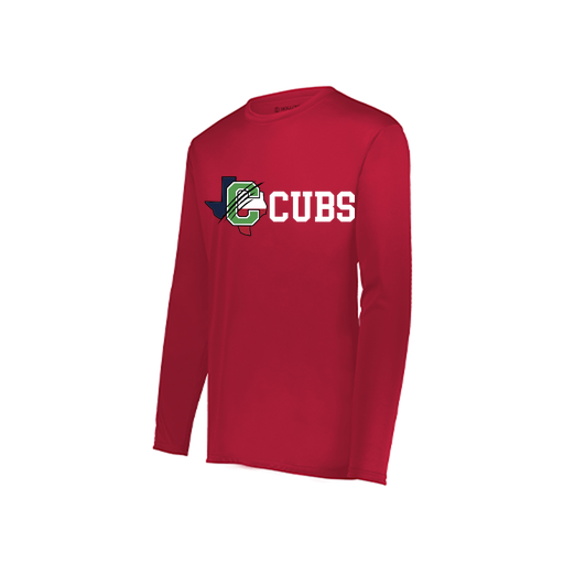 [222822.083.XS-LOGO3] Men's LS Smooth Sport Shirt (Adult XS, Red, Logo 3)