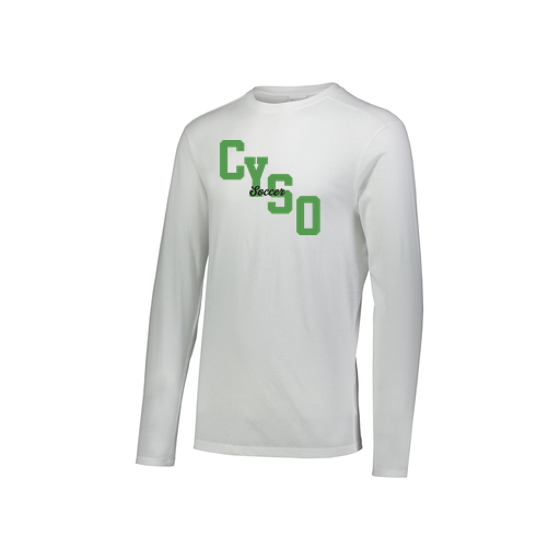 [FTLCUBWH-YS-LOGO1] Decker Youth Tri-Blend T-Shirt - Long Sleeve (Youth S, White, Logo 1)