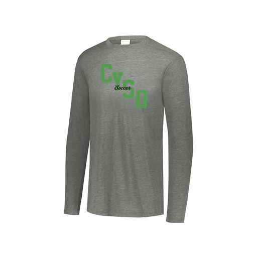 [FTLCUBGY-YS-LOGO1] Decker Youth Tri-Blend T-Shirt - Long Sleeve (Youth S, Gray, Logo 1)