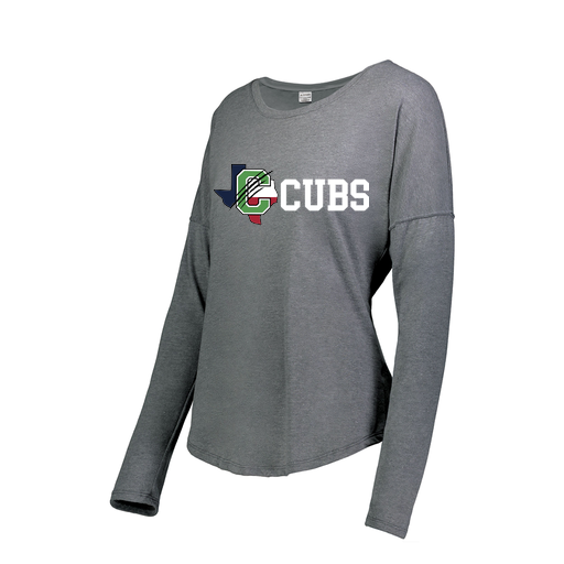 [3077.013.XS-LOGO3] Ladies LS Ultra-blend T-Shirt (Female Adult XS, Gray, Logo 3)