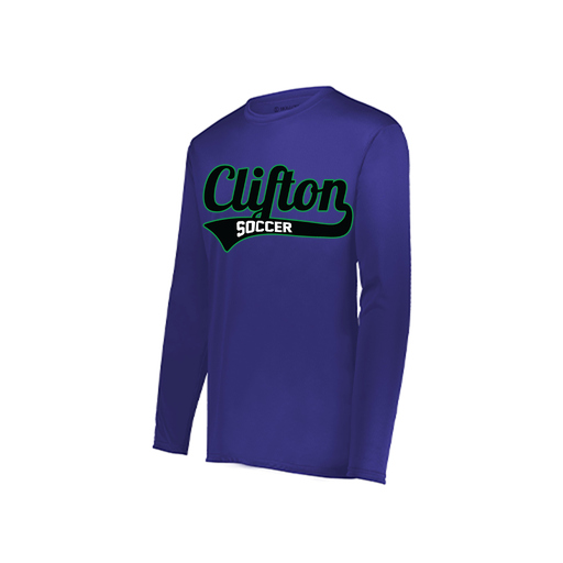 [222822.747.XS-LOGO2] Men's LS Smooth Sport Shirt (Adult XS, Purple, Logo 2)